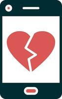 Heart Break Vector Icon