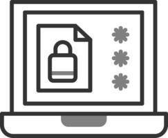 icono de vector de protección de archivos