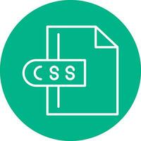 icono de vector de archivo css