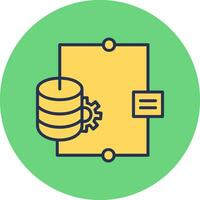 icono de vector de integración de datos