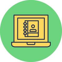 Laptop User Vector Icon