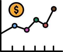 icono de vector de mercado de valores