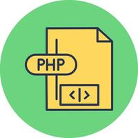 icono de vector de php