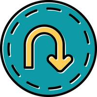 U Turn Vector Icon