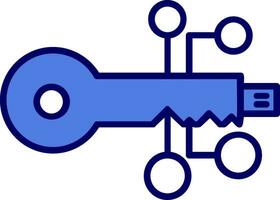 digital key Vector Icon