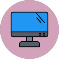 icono de vector de pantalla de monitor