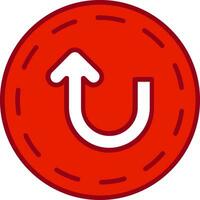 U Turn Vector Icon