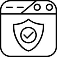 icono de vector de seguridad web