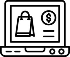 icono de vector de tienda online