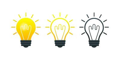 Light Bulb. Creativity idea. Solution, business strategy. vector