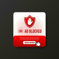 Advertising with ad blocked for promotion design. Vector illustration