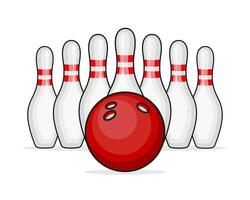 Bowling strike icon. Realistic illustration of bowling strike vector icon for on white background.