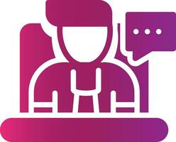 Online Interview Creative Icon Design vector