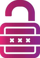 Lock Open Creative Icon Design vector