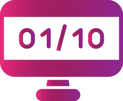 Binary Code Creative Icon Design vector