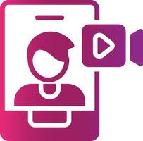 Video Chat Creative Icon Design vector