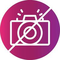 No Camera Creative Icon Design vector