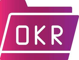 okr carpeta creativo icono diseño vector