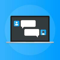 Chatbot icon concept, chat bot or chatterbot. Robot Virtual Assistance Of Website Or Mobile Applications. vector