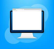 Browser window vector illustration. Browser or web browser in flat style. Window concept internet browser.