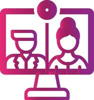 Online Interview Creative Icon Design vector