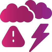 Weather Alert Creative Icon Design vector