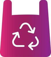 Recycled Plastic Bag Creative Icon Design vector