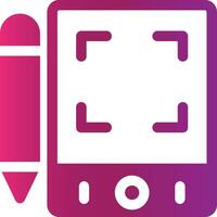 Pen Tablet Creative Icon Design vector