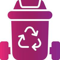 Trash Bin Creative Icon Design vector