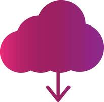 Cloud Download Creative Icon Design vector