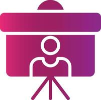 Projector Screen Creative Icon Design vector