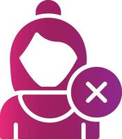 Eliminar usuario creativo icono diseño vector