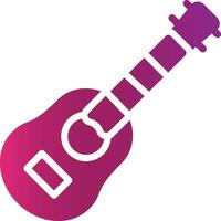 Acoustic Guitar Creative Icon Design vector