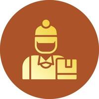 Delivery Boy Creative Icon Design vector