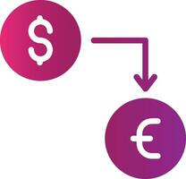Currency Exchange Creative Icon Design vector