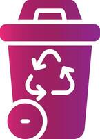 Recycling Bin Creative Icon Design vector