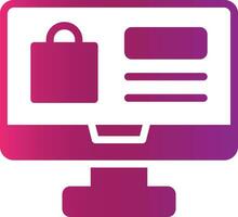 Online Shopping Creative Icon Design vector