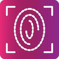 Fingerprint Scan Creative Icon Design vector
