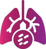 diseño de icono creativo de cáncer de pulmón vector