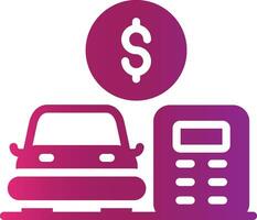 Car Loan Calculator Creative Icon Design vector