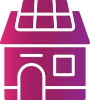 Solar House Creative Icon Design vector