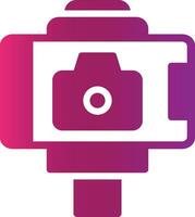 Selfie Stick Creative Icon Design vector