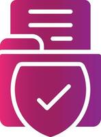 Secured Backup Creative Icon Design vector