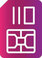Simcard Creative Icon Design vector