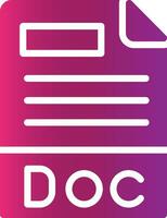 Doc File Format Creative Icon Design vector
