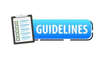 Guidelines document. Business guide standard. Vector illustration.