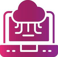 Cloud Service Creative Icon Design vector