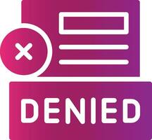 Denied Creative Icon Design vector