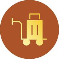 Luggage Cart Creative Icon Design vector