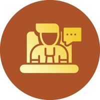 Online Interview Creative Icon Design vector